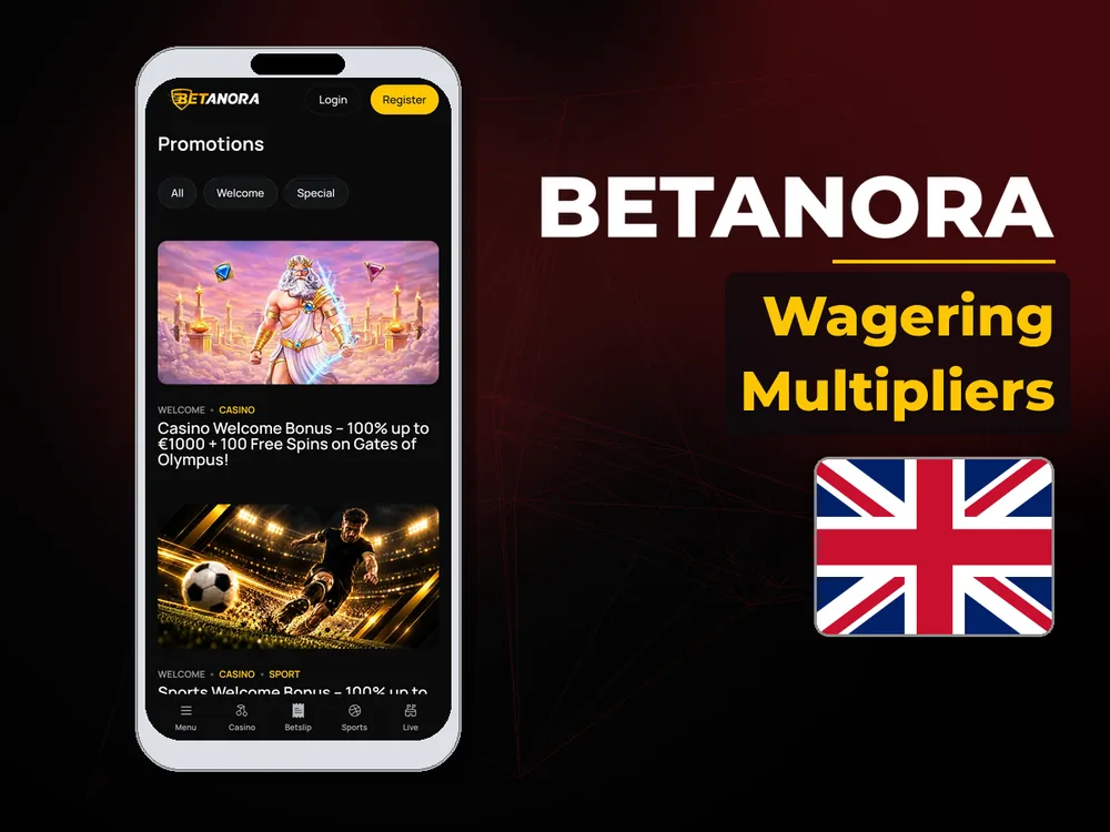 Betanora - Wagering Multipliers